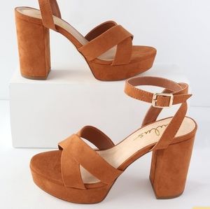 Rust Platform Heel (NEVER BEEN WORN)